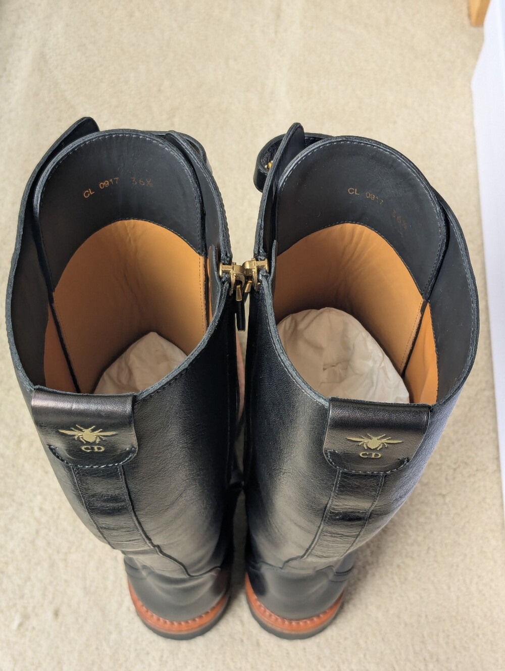 Christian Dior Wildior Leather Combat Boots - size 36.5 - Picture 9 of 13